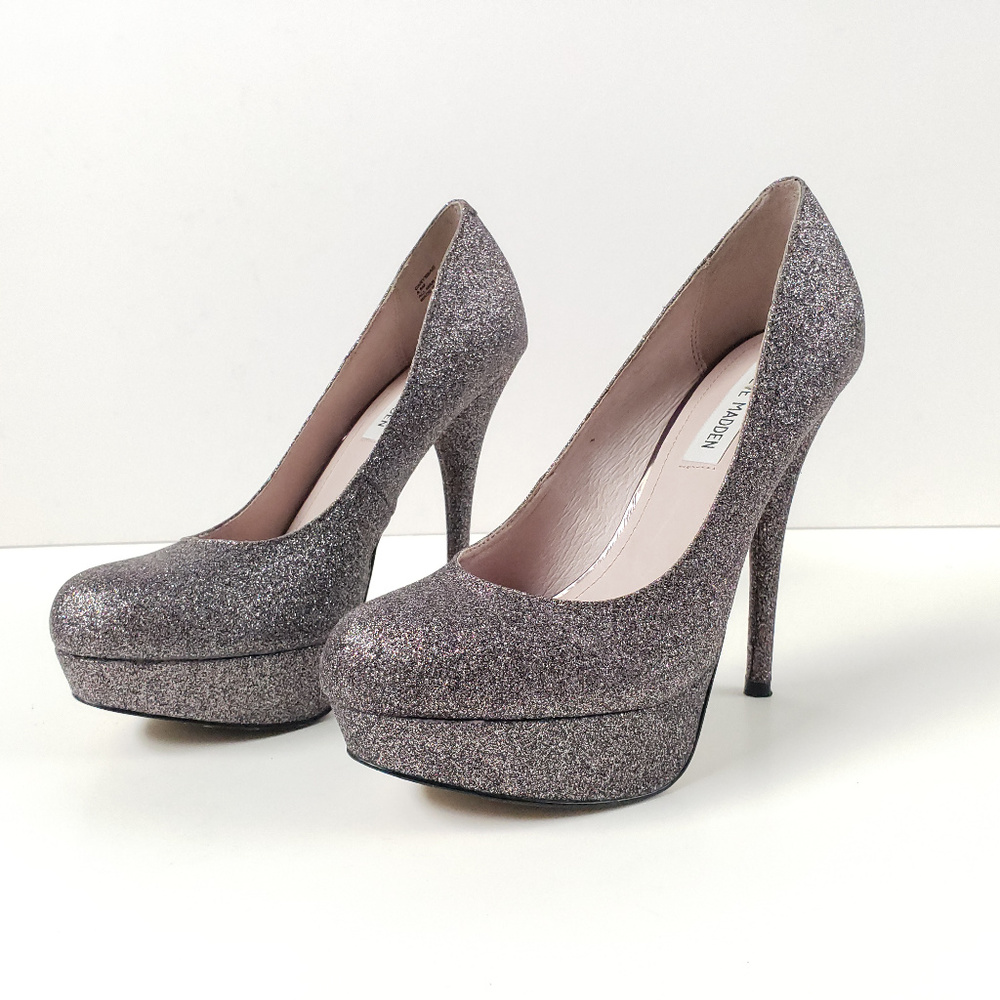 Steve Madden Caryssa Heels - Silver Glitter